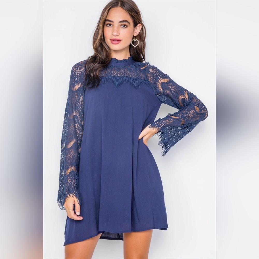 Crochet Lace Black Dress